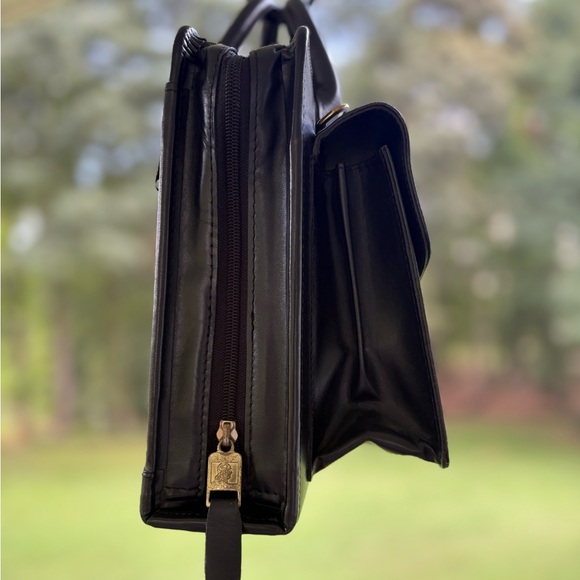 Franklin Covey Black Leather Planner / Organizer Bag - Picture 5 of 15